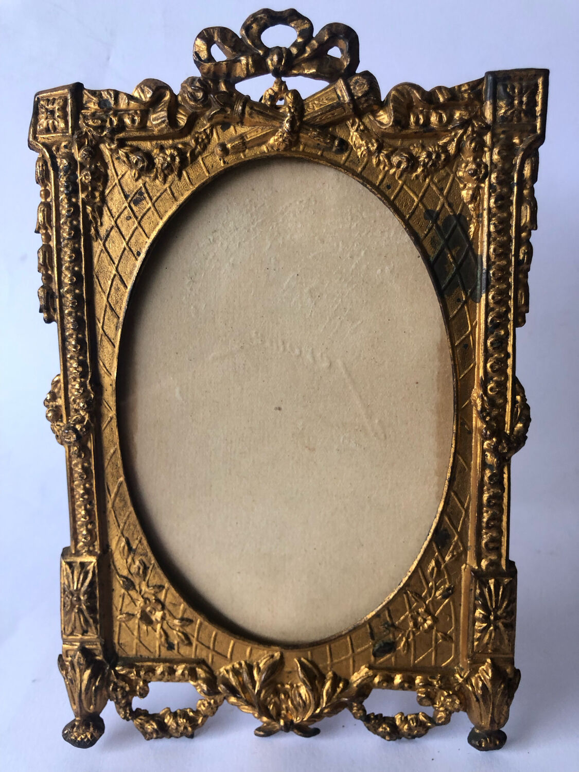 Golden metal photo frame