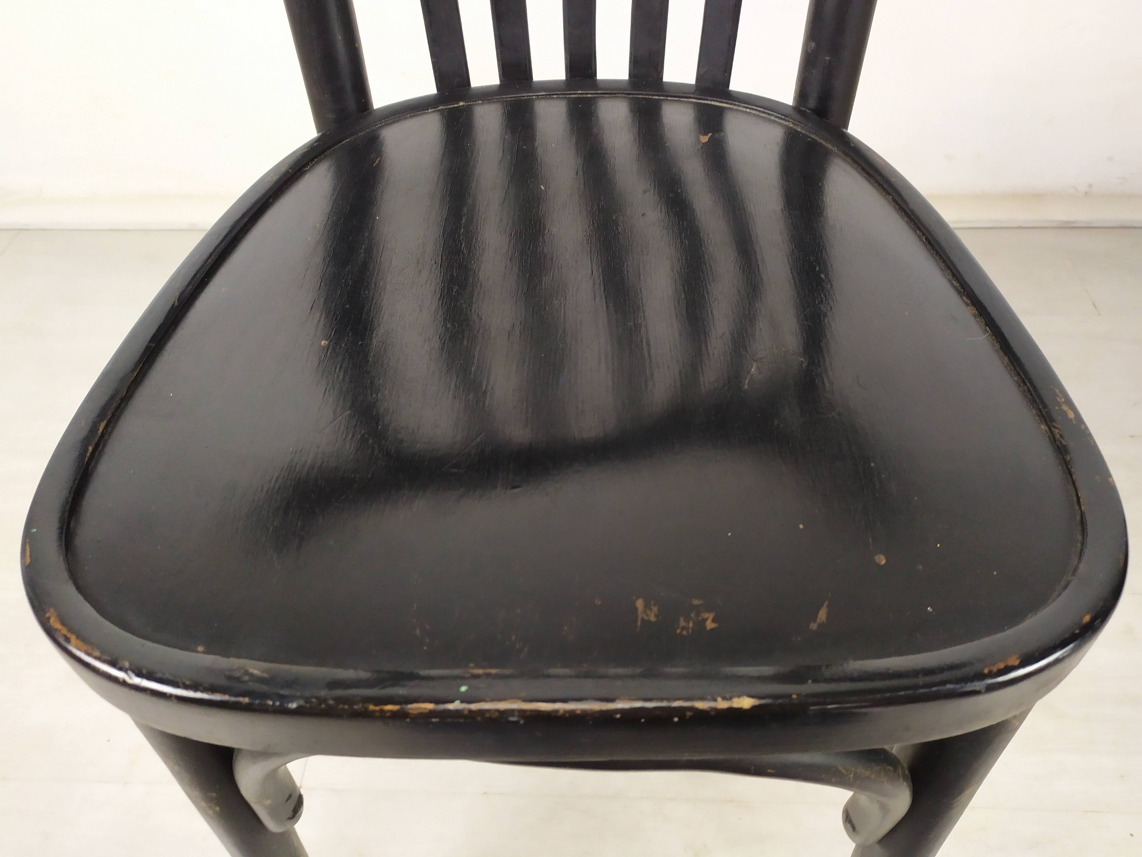 Pair of black bistro chairs