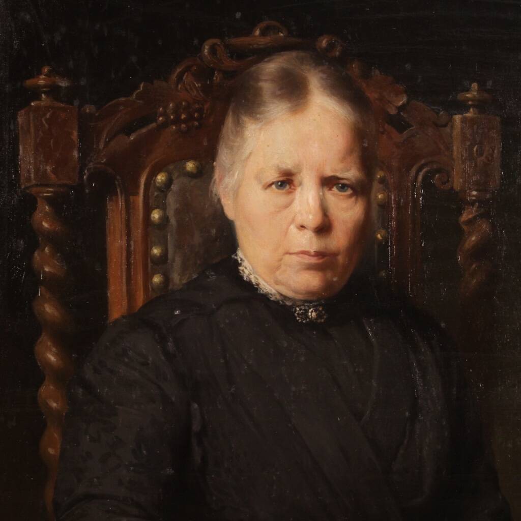 Portrait d'une dame belge daté de 1920