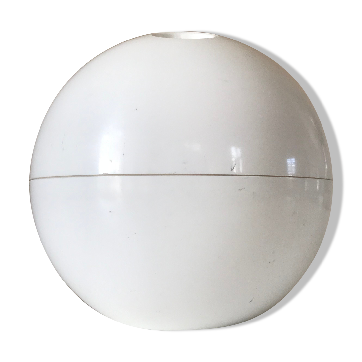 Bac à glaçons boule de bowling blanche design annees 70