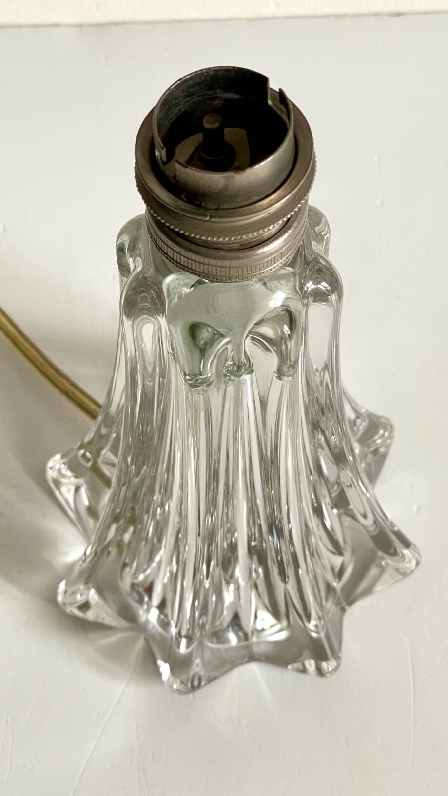 Art deco crystal star lamp base
