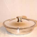 Légumier avec couvercle en métal argenté