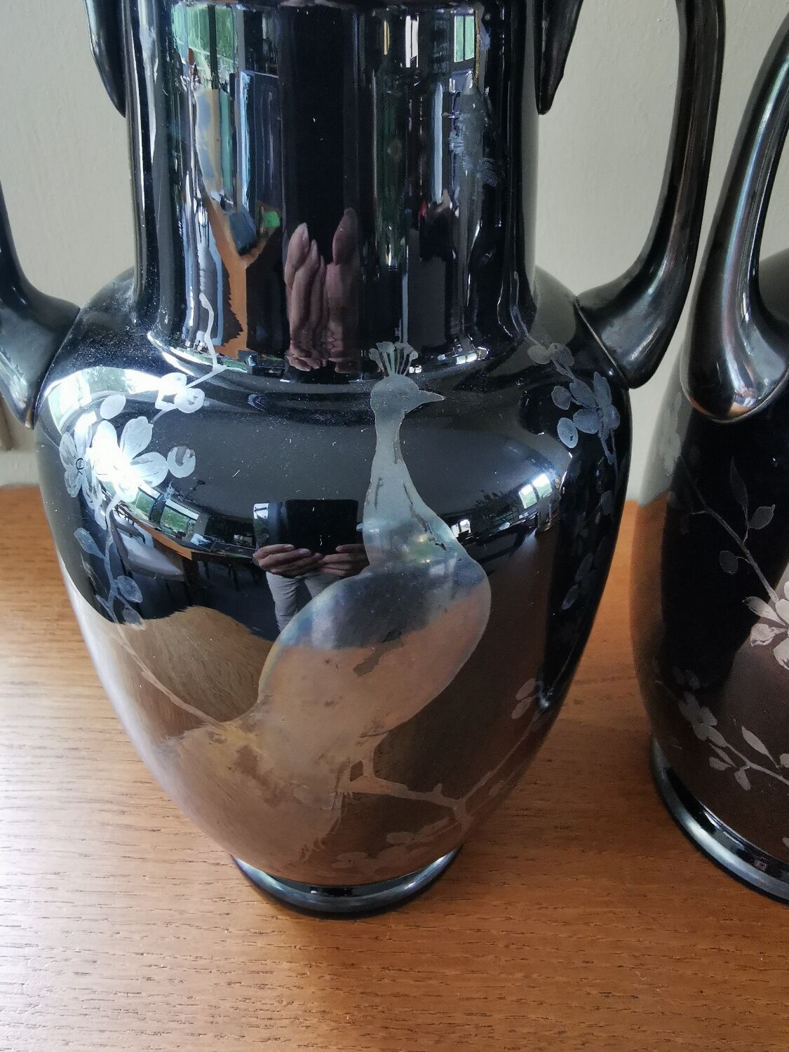 Pair of art deco vases signed Hem Michel Herman