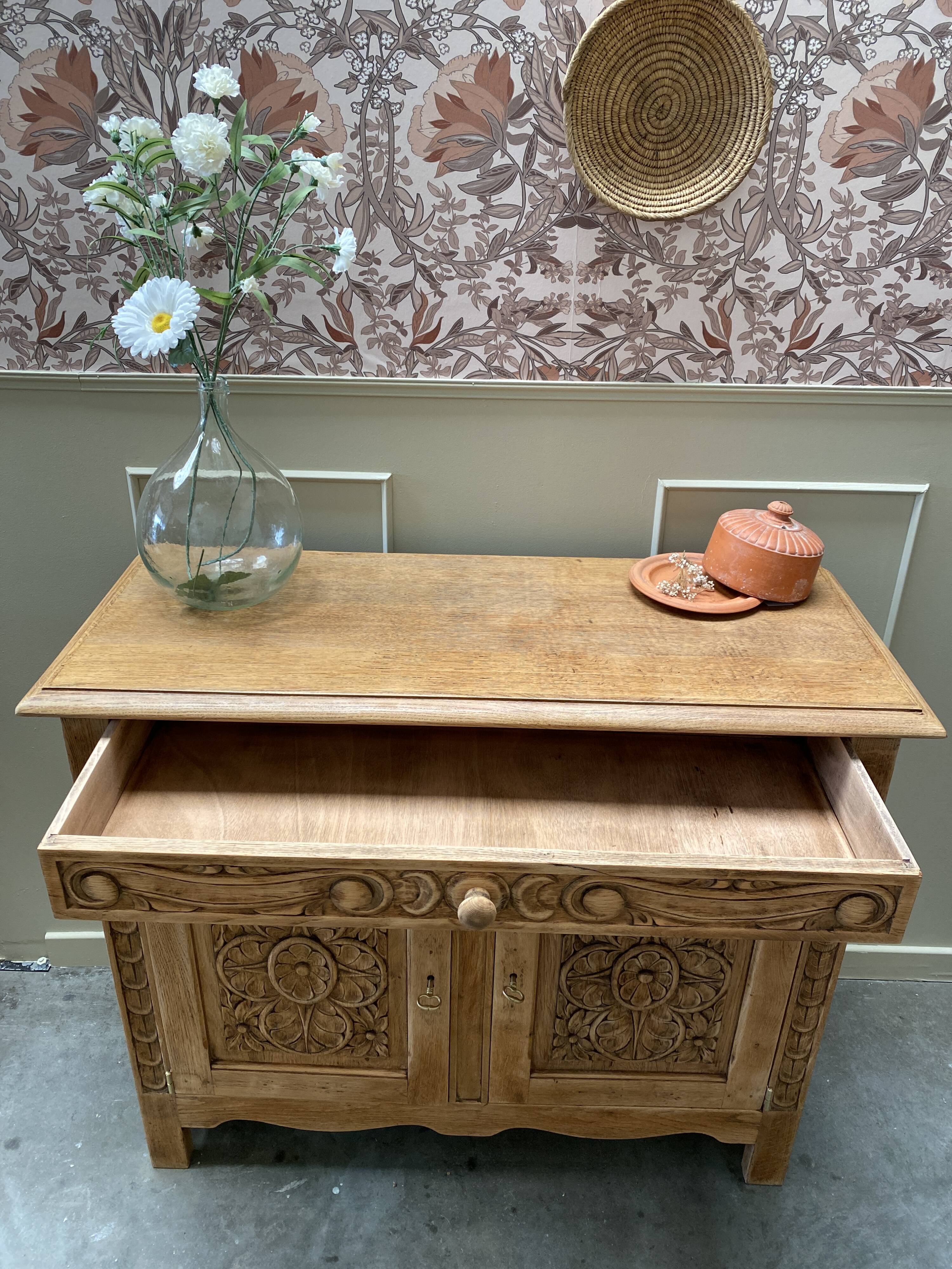 Ornate rustic sideboard