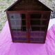 Vitrine pour miniature style chalet en bois vintage mural
