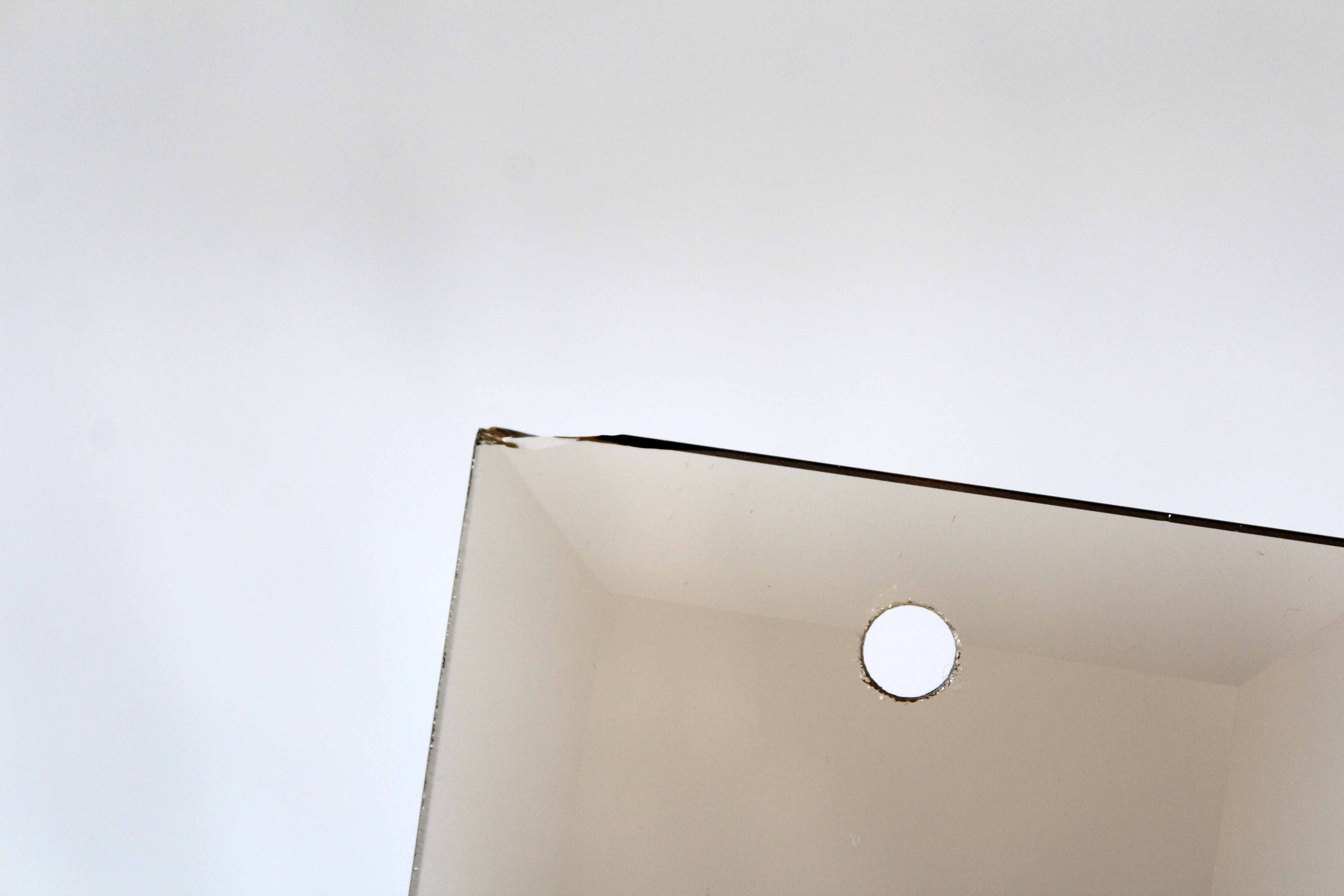 Italian chandelier in brass and beveled glass