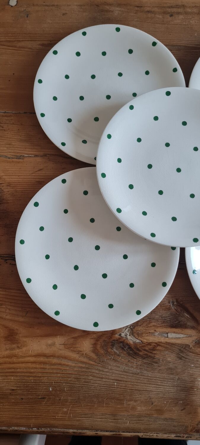 Set de 10 assiettes plates longchamps vintage