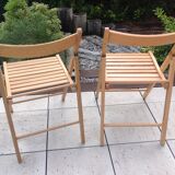 Pair of folding chairs Scandinavian style 70s