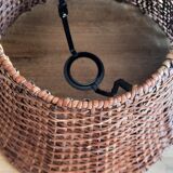 Vintage wicker lamp hat