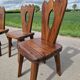 Lot de 3 chaises brutaliste Aranjou style olavi Hanninen