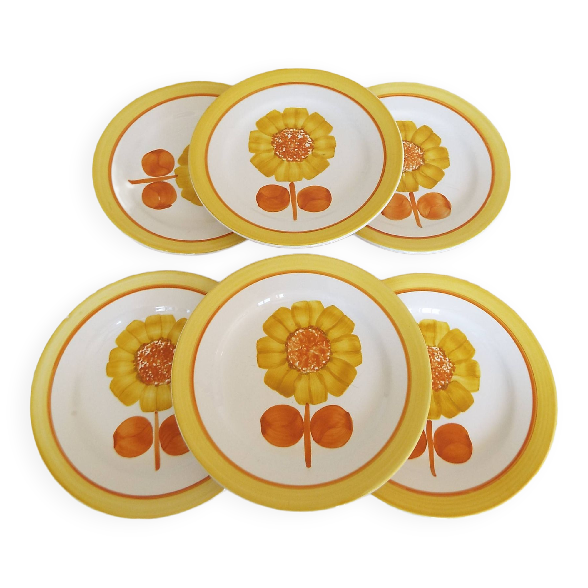6 DIGOIN dessert plates