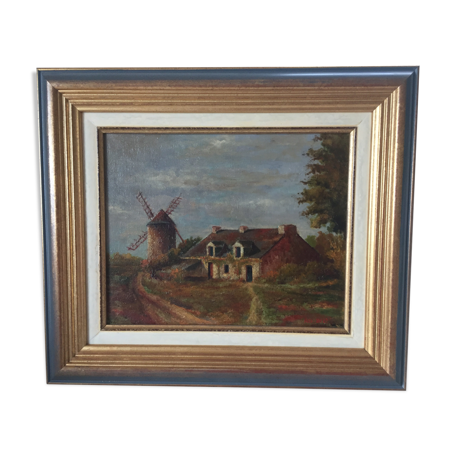 Oil on canvas signed - Moulin de Lancieux (Dinard)
