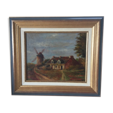 Oil on canvas signed - Moulin de Lancieux (Dinard)