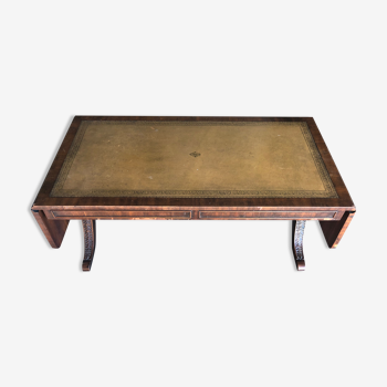 Coffee table louis XVI style leather top