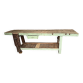Old beech carpentry or cabinetmaker's workbench