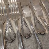 9 couverts à poisson 18p métal argenté orfèvre Christofle Marly