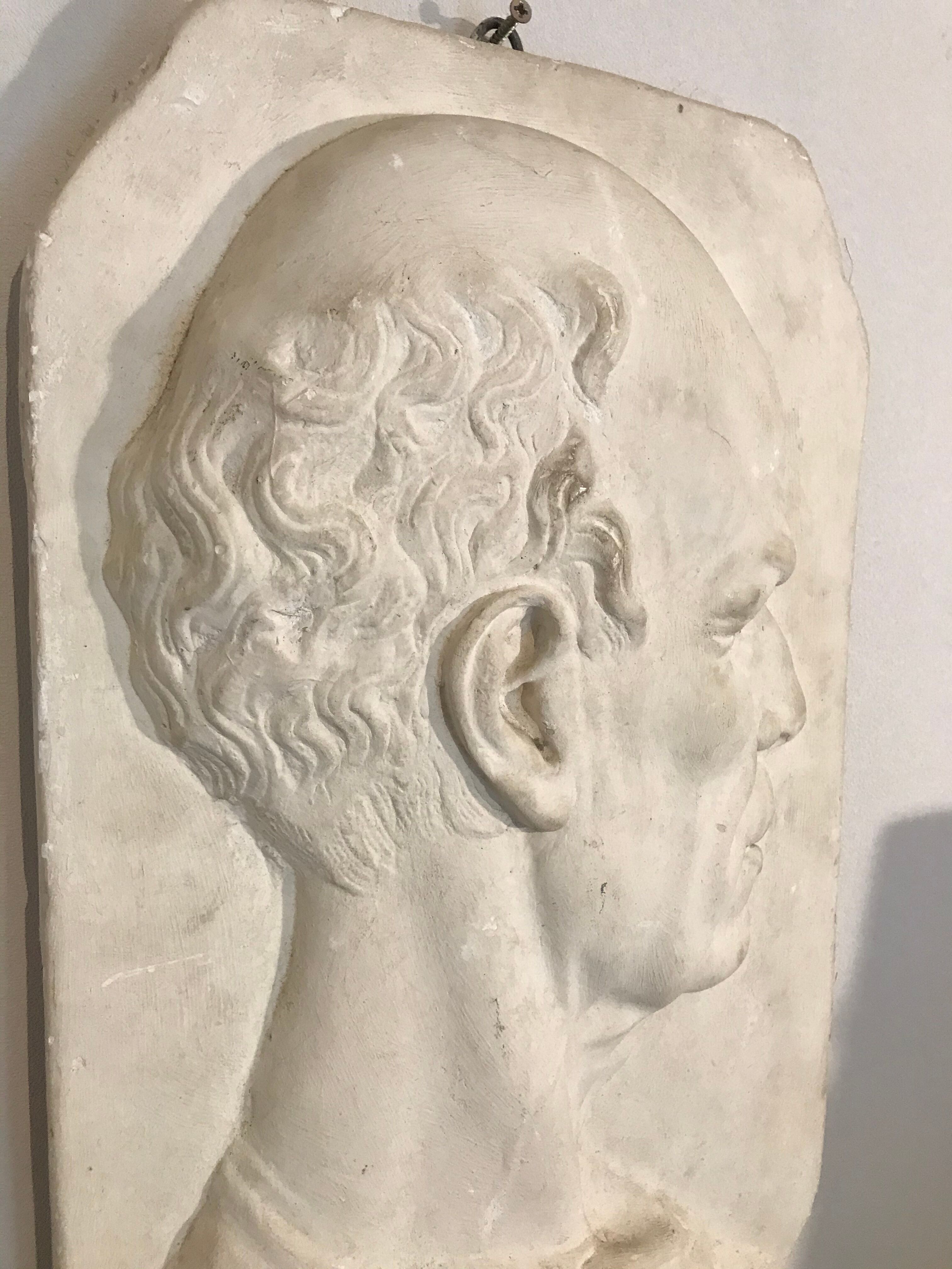 Tête en plâtre