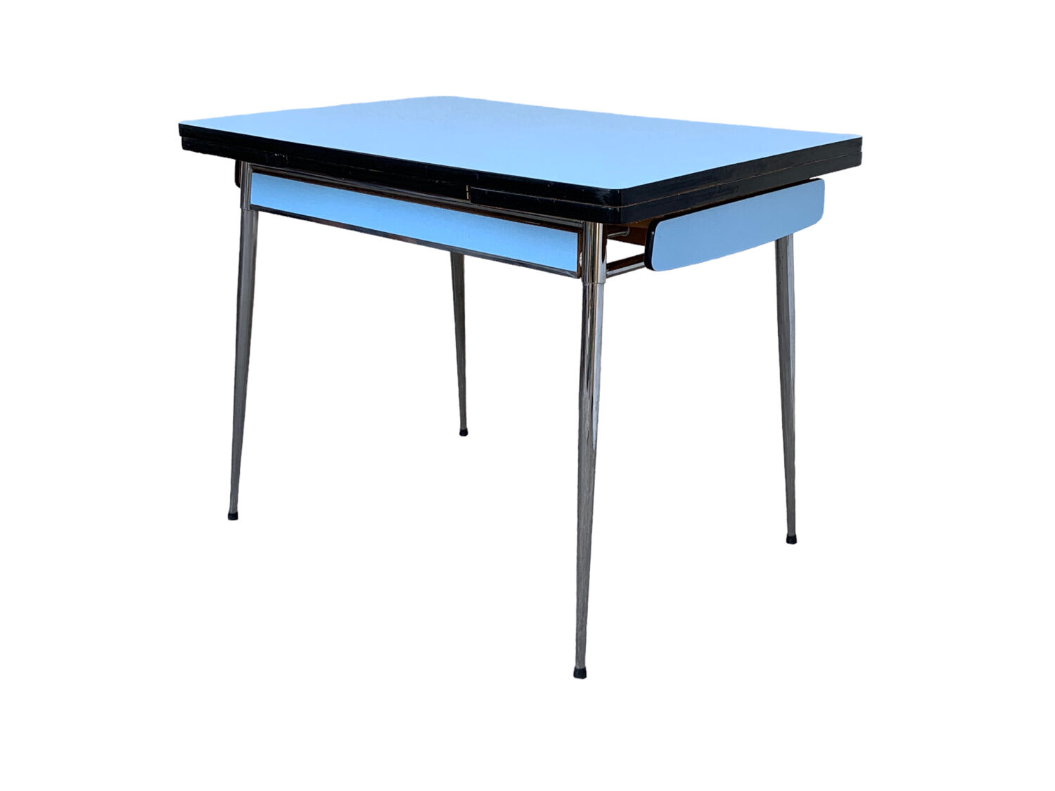 Blue formica table Sogemap 1960