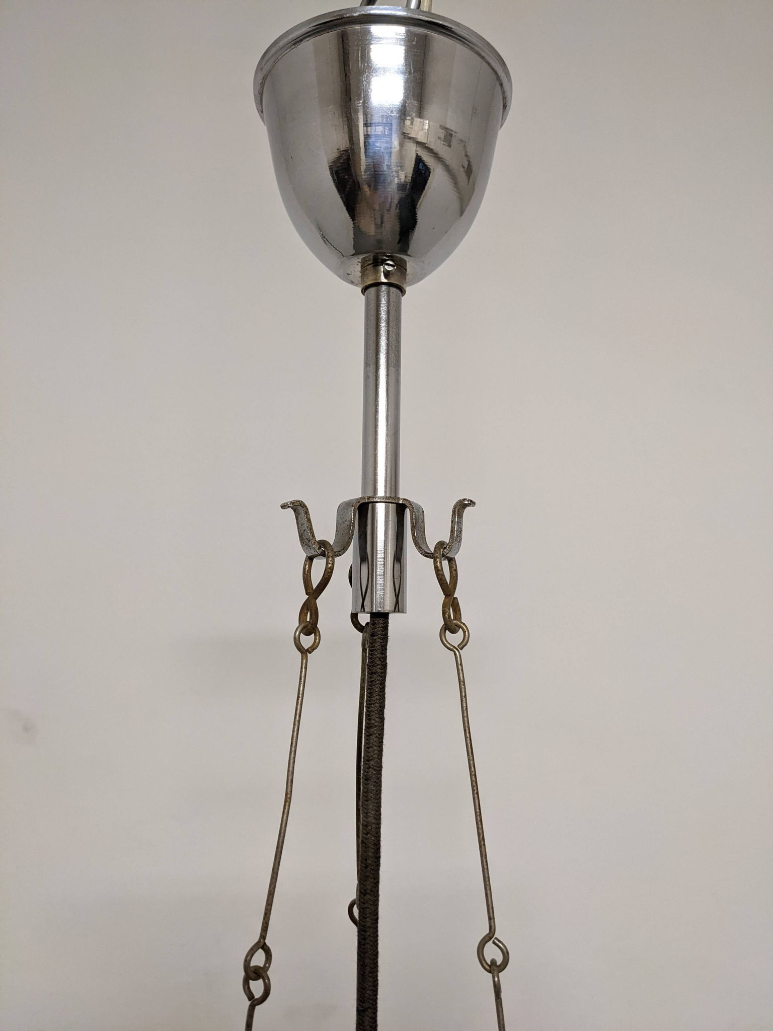 Italian XL dome pendant light in blown glass, 60s-70s