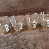 Set of 4 crystal digestive glasses