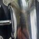 Chrome metal wall lamp with double vintage lighting