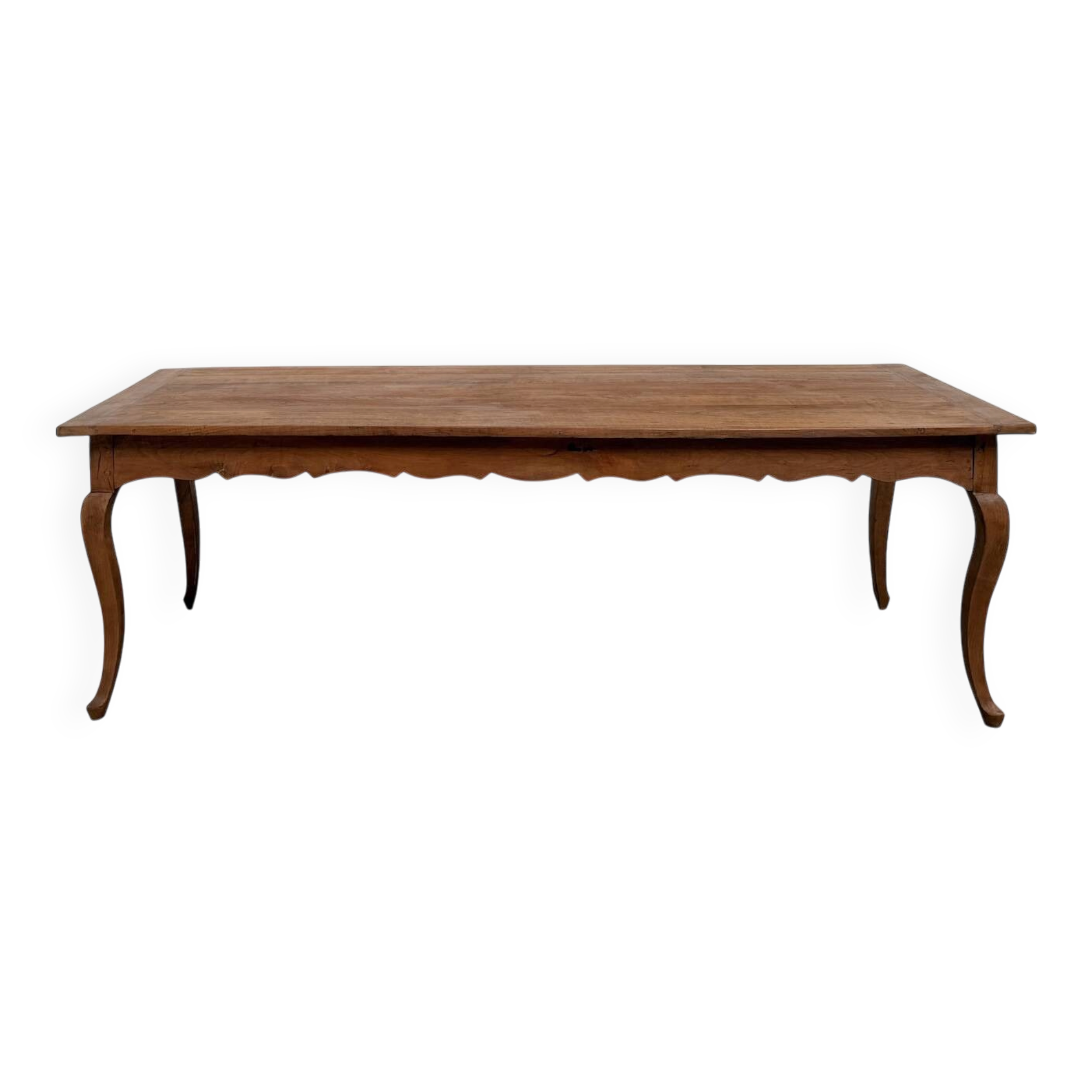 Grande table de ferme en merisier massif des années 1900