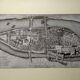 Historical map of the Ile de la Cité in Paris in 1754