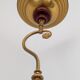 Halogen brass and wood floor lamp