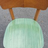 Set of 4 formica and wood chairs