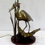 Brass table lamp, "the heron" – 1970