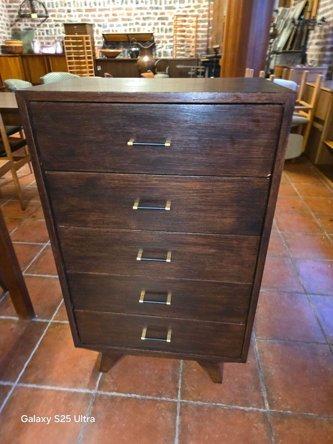 1960s oak chiffonnier cabinet