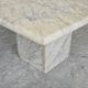 Postmodern coffee table cat's eye white Carrara marble Roche Bobois style
