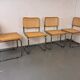 Set of 4 vintage Cesca S32 dining chairs by Marcel Breuer, 1990s