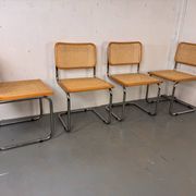Ensemble de 4 chaises de salle à manger vintage Cesca S32 par Marcel Breuer, années 1990.