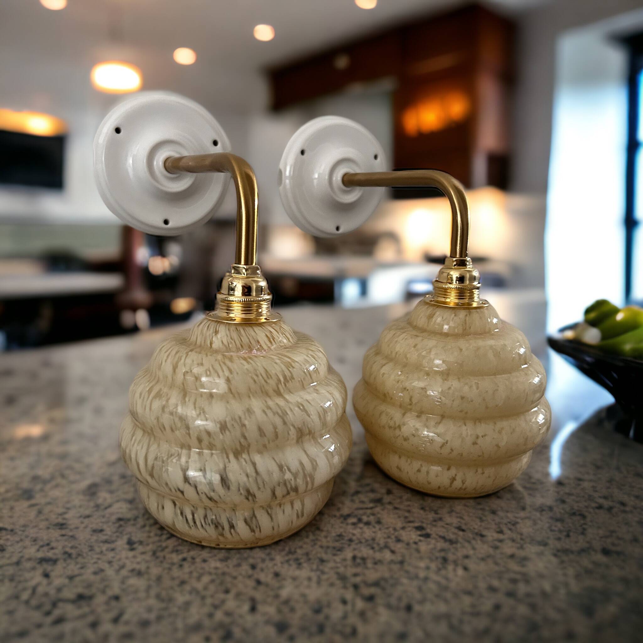 Pair of Art Deco wall lights