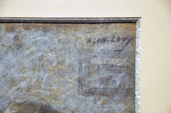 Alphonse Lévy dit Alan Levy pastel original scène de taverne