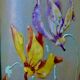 Magnificent Legras Art Nouveau vase from 1900 in frosted enamelled glass.