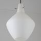 Suspension italienne en opaline satinée mid-century