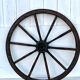 Roue de charette bois