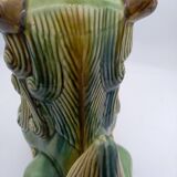 Ceramic Fô dog. Sancai color.