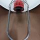 Suspension, red and white metal chandelier from the 70s