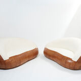 Rare set of sofas croissant 1970