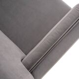 Sofa HELSINKI grey velour, Scandinavian design
