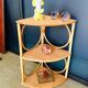 Wicker corner shelf
