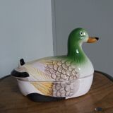 duck box empty-pocket ceramic slurry signed JH