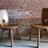 set of two brutalist chairs