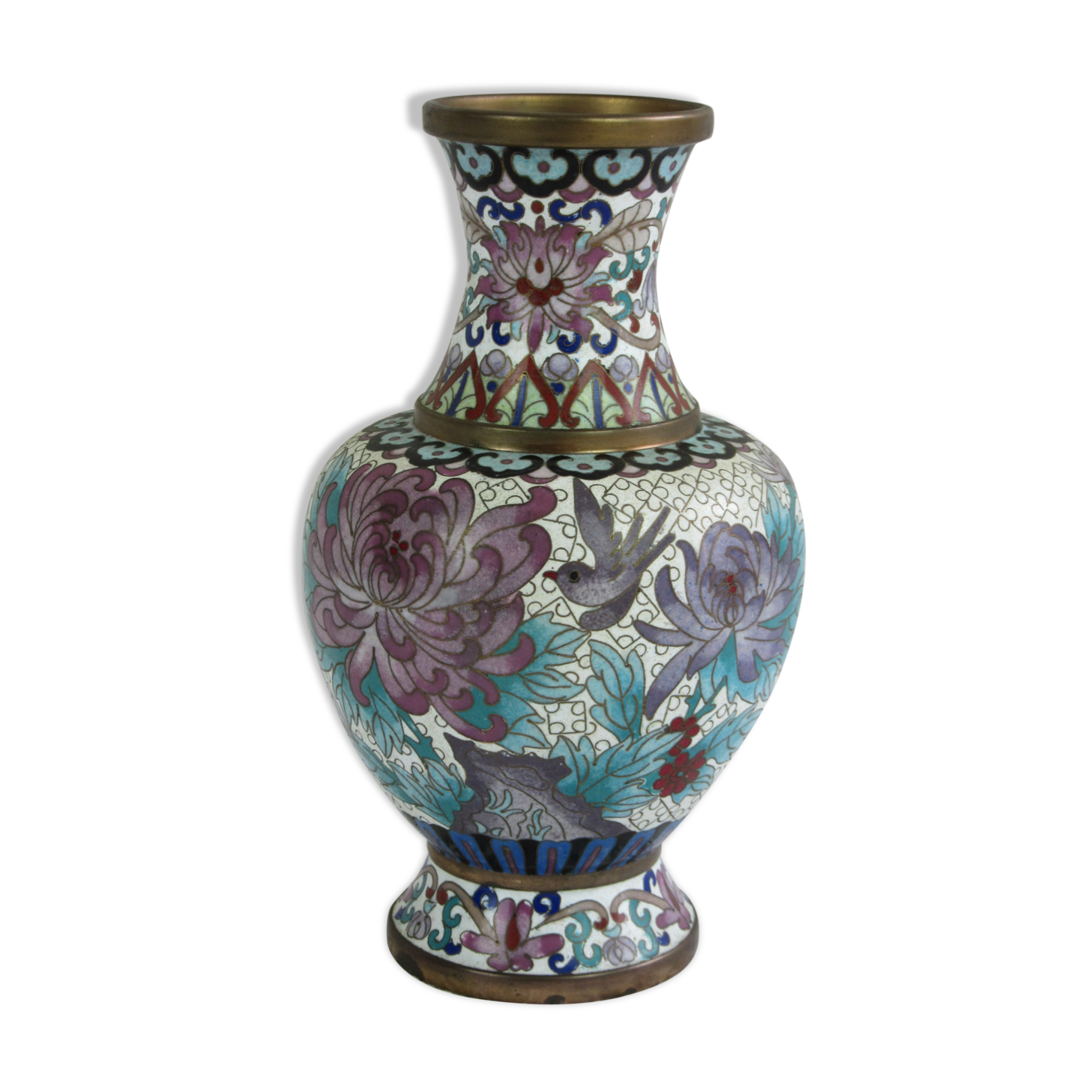 Siloed enamels vase
