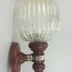 60s 70s lamp light wall lamp wood chrome glass Space Age Design