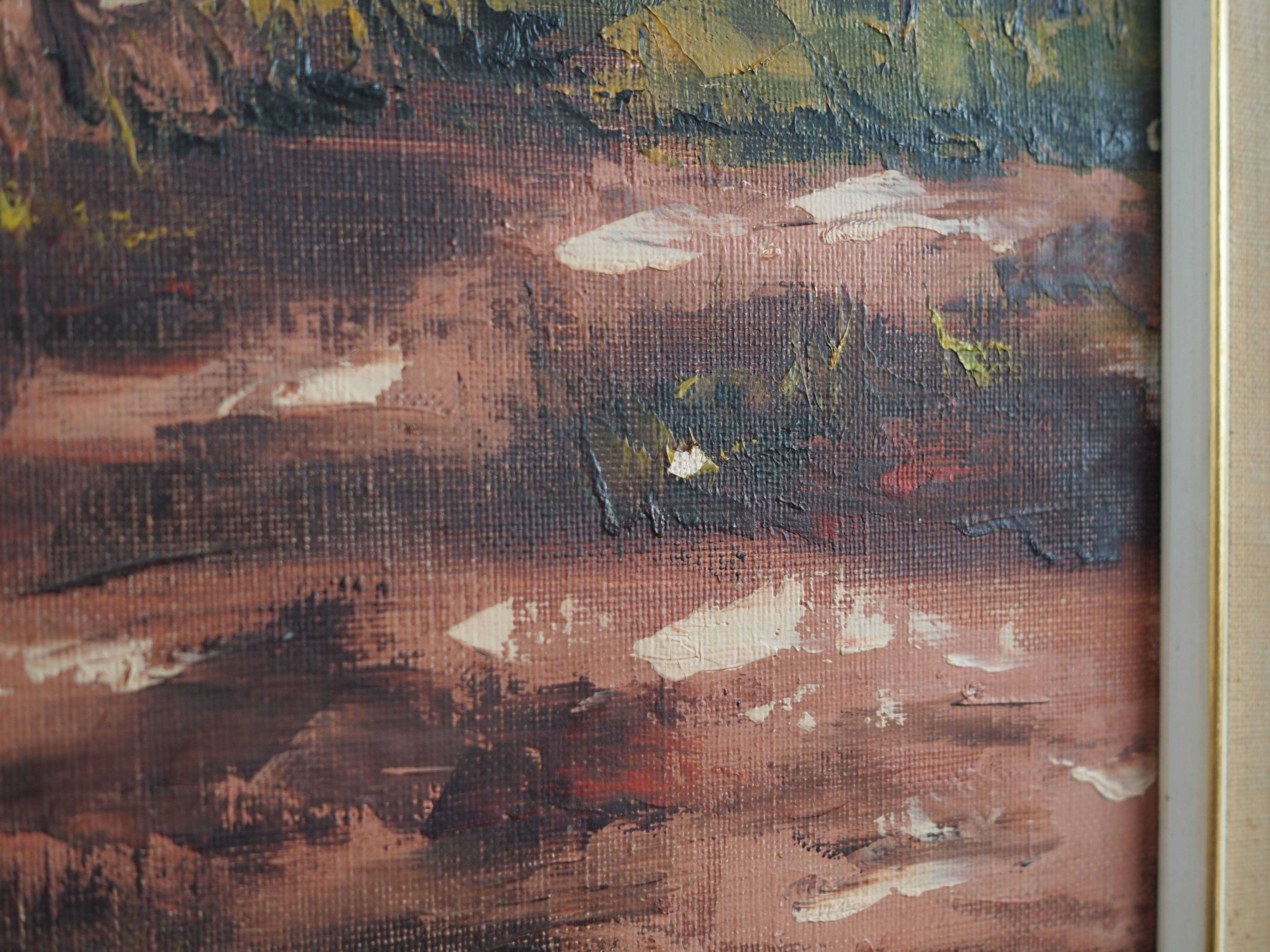 Painting „The Deep in the forest”, Scandinavian design, 1970s