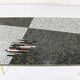 German design mosaic coffee table with brass legs